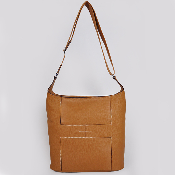 1033 Hermes Buona Novella Bag in pelle clemence a Camel